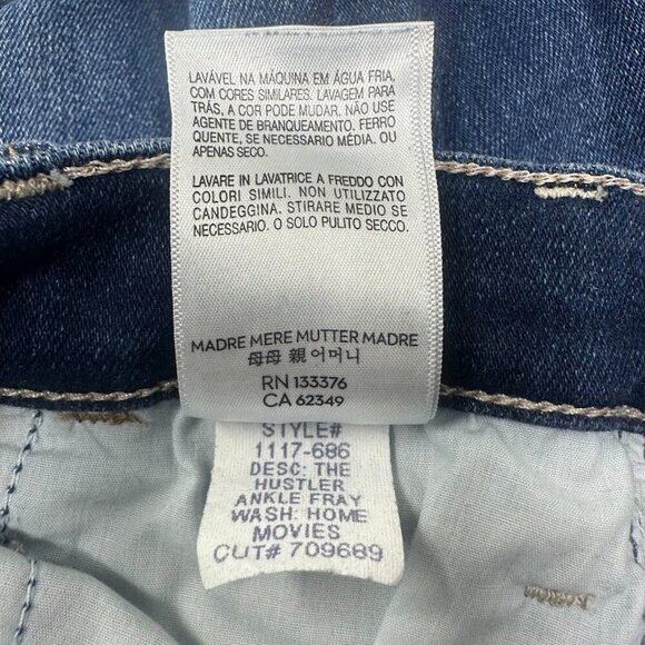 Mother The Hustler Ankle Fray High Rise Flare Jeans Size 25 In Home Movies - Picture 11 of 16